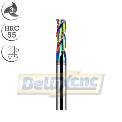 Three flute carbide roughing end mill DLC coating Φ4mm