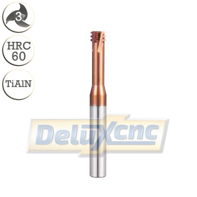 Multi thread endmill M5x0,8 / D4 / Lc10 / L50mm