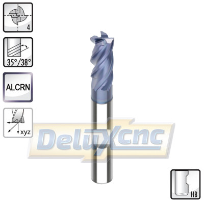 Vierschneidiger Vollhartmetallfräser Φ4mm DIN6535 HB