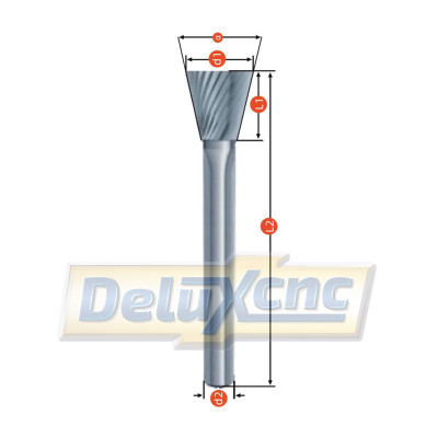 Carbide rotary burr Upconig Type N D8