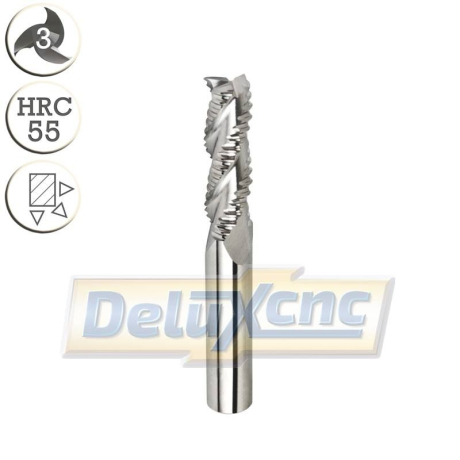 Dreischneidiger Hartmetall-Schruppfräser 6/15 mm