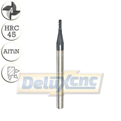 Four flute carbide End Mill 1/3 mm AlTiN