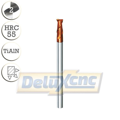 Dvoubřitá karbidová fréza 3/8 mm TiAlN
