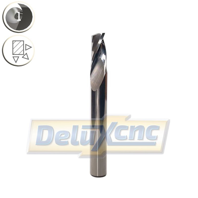 Single flute carbide end mill premium Φ6mm Lc12mm