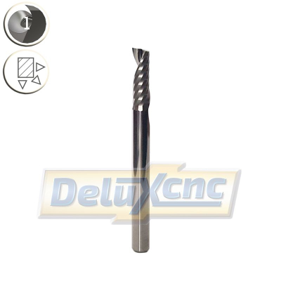 Single flute premium carbide end mill Φ4mm Lc12mm