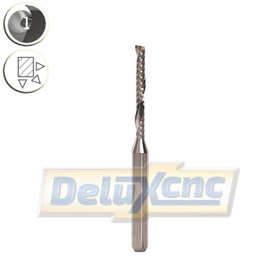 Single flute carbide premium end mill Φ2mm Lc17mm