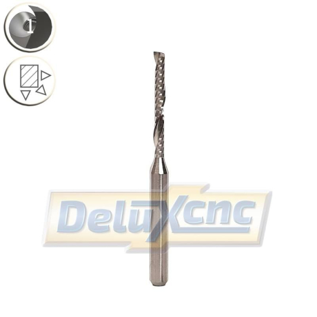 Hochwertiger einseitig geschliffener Hartmetallfräser Φ2mm Lc17mm