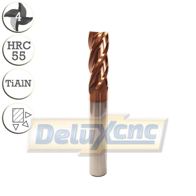 Four flute carbide End Mill TiAlN Φ10mm