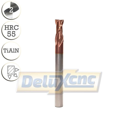 Two flutes carbide end mill cutter TiAlN coated 3/13 mm