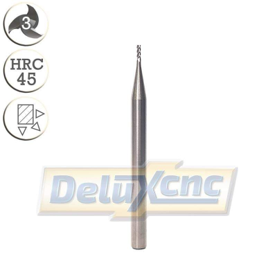 Dreischneidiger Hartmetallschneider für Aluminium 1/3 mm