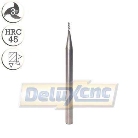 Dreischneidiger Hartmetallschneider für Aluminium 1/3 mm