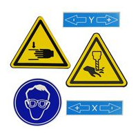Safety signs and markings